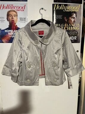 ELLE Silver Short Trench Jacket